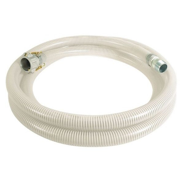 Manufacturer Varies 2" ID x 20 ft PVC Water Suction Hose 70 PSI Clear/WT 45DU49