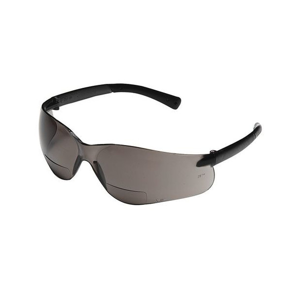 BK1 Reader Safety Glasses, Clear Wraparound Frame, 1.0 Diopter, Clear Lens, Anti-Scratch Coating