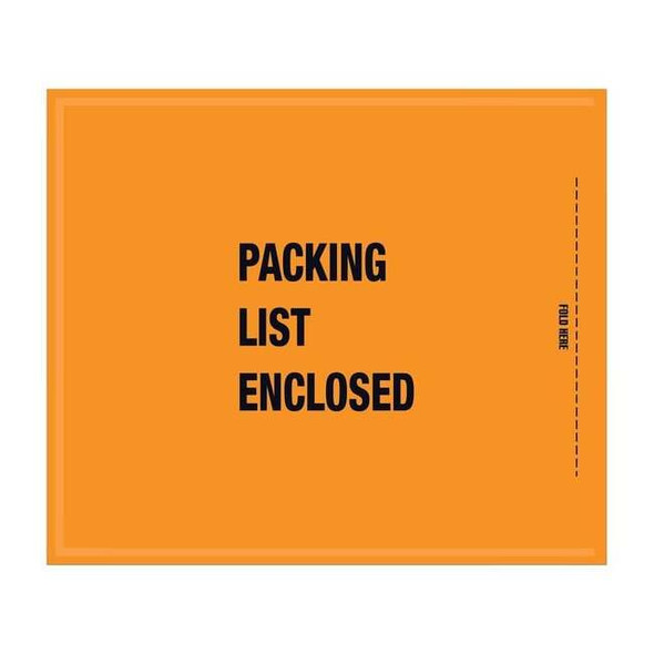 Mil-Spec Pcking Lst Enclsd Envpes,8 1/2x10",Orng,PK1000