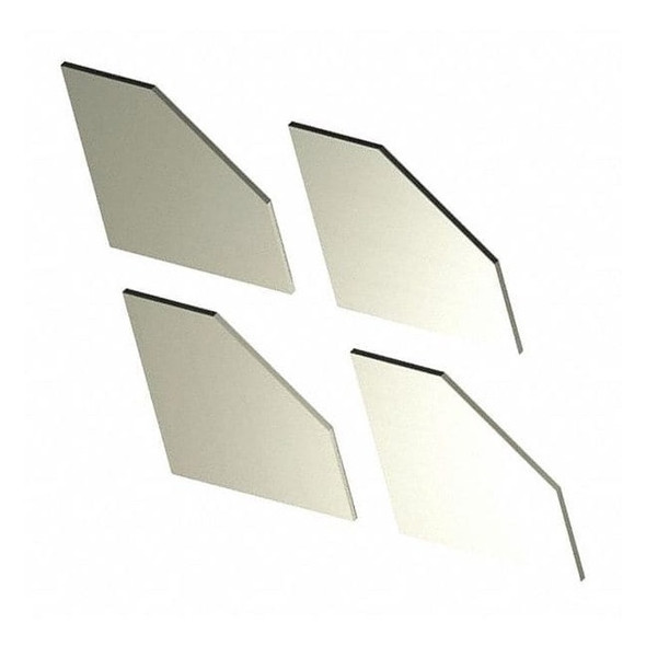 Mirredge Corner Plates, 4 in L, 4 in W, 1/8 in H, Mirror 32204