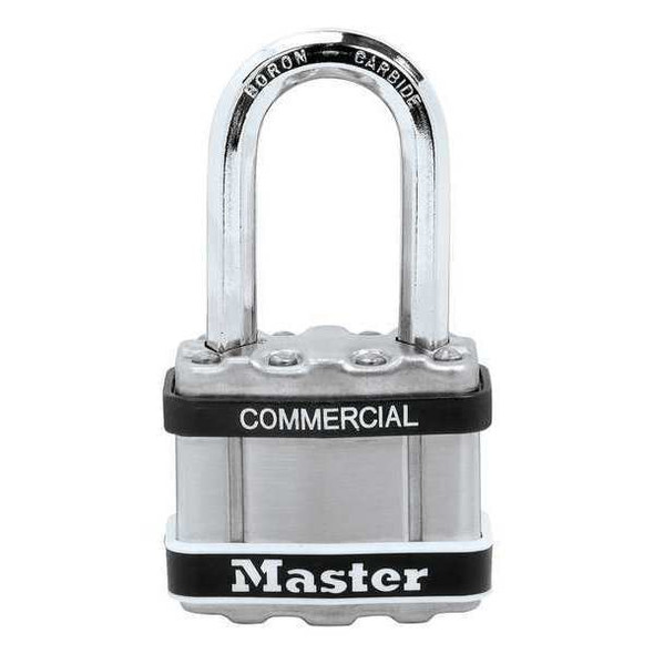 Master Lock Keyed Padlock, 13/16 in,Rectangle,Silver M1KALFSTS