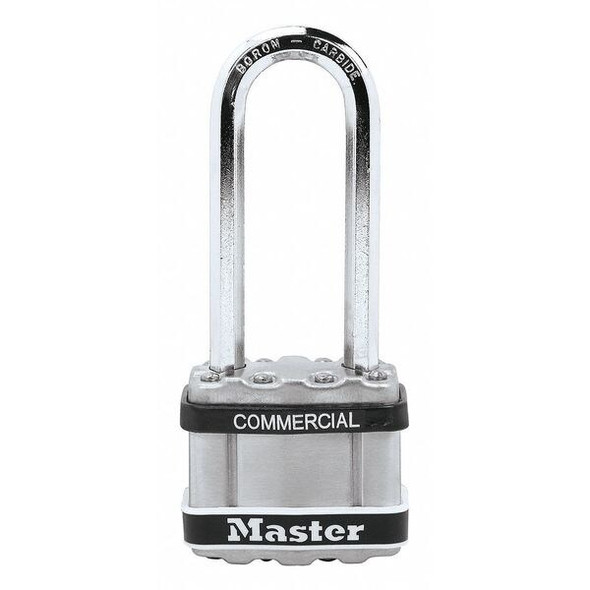 Master Lock Keyed Padlock, 13/16 in,Rectangle,Silver M1KALJSTS