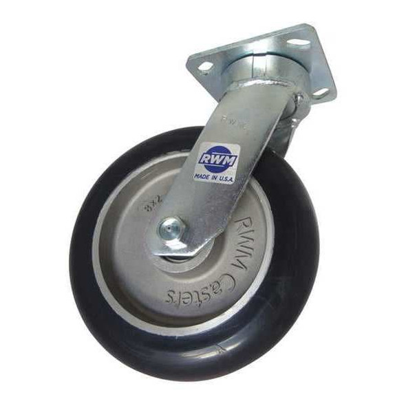 Rwm Kingpinless Swivel Plate Caster,1500 lb. 65-UAB-0821-S