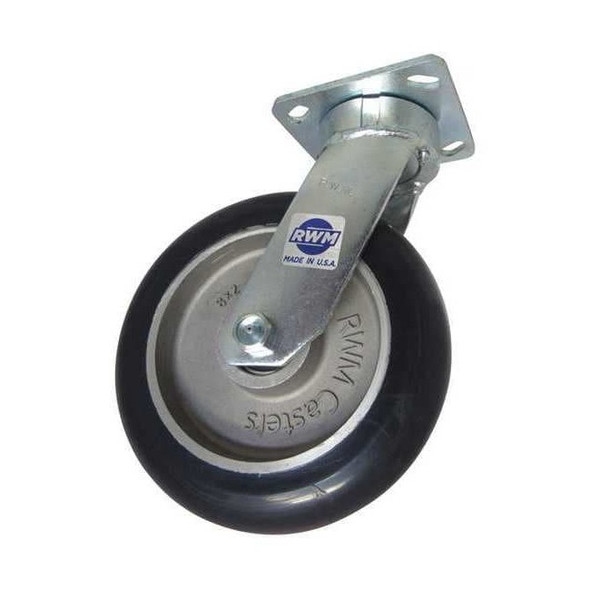 Rwm Kingpinless Swivel Plate Caster,1500 lb. 65-UAB-0821-S