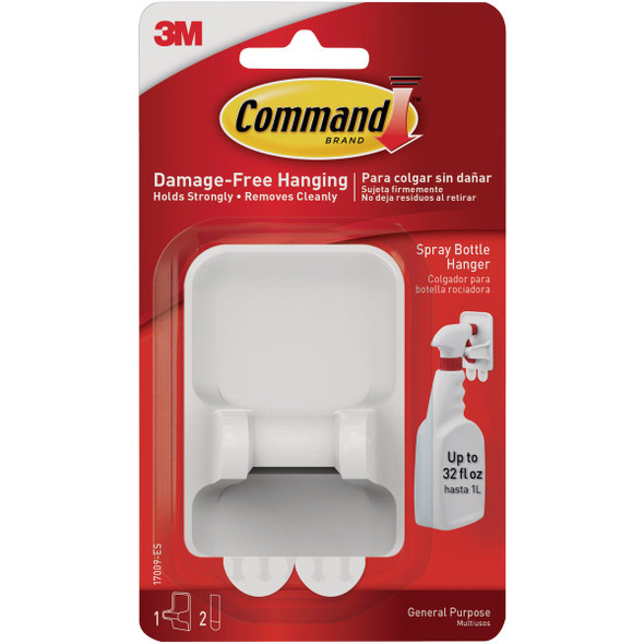Command Spray Bottle Hanger, White, 1 Hanger, 2 Large Strips 17009-ES