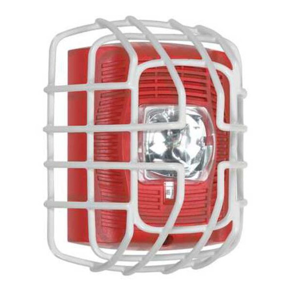 Wire Cage, Steel, Flush Mount, 6 1/8 in W x 7 3/8 in H x 3 3/8 in D, White
