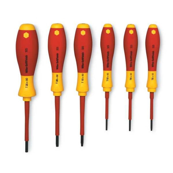 Wiha Insulated Screwdriver Set,Torx(R),6 pcs 32590