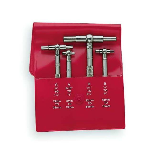 Starrett Telescoping Gauge Set,Number of Pieces 4 S579GZ