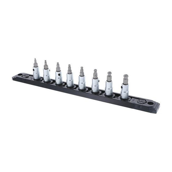 Wiha Ball End Hex Bit Set,Pieces 9 71798