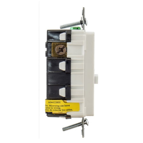 GFCI Receptacle, 20A, 125VAC, 5-20R, White  GFRTW20W