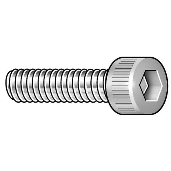 #10-32 Socket Head Cap Screw, Socket, Passivated Steel, 1/2 in Length, 5 PK