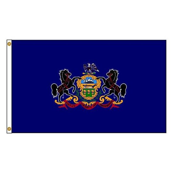 Annin Flagmakers Pennsylvania Flag,5x8 Ft,Nylon 144680