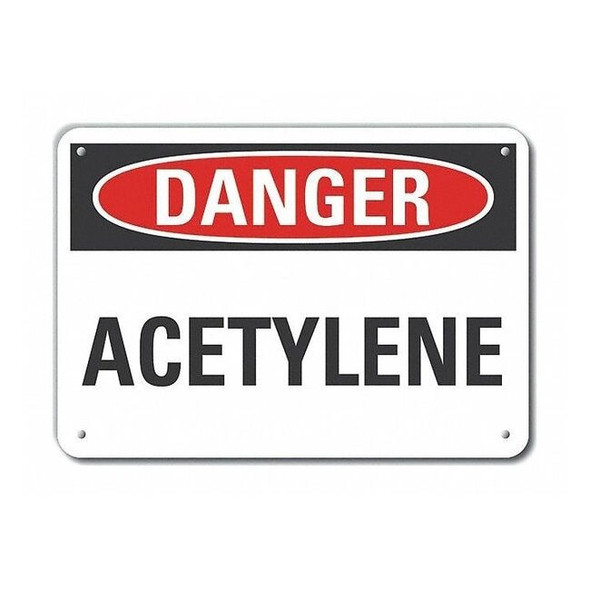 Lyle Alum Danger Acetylene,10"x7", LCU4-0324-NA_10X7 LCU4-0324-NA_10X7