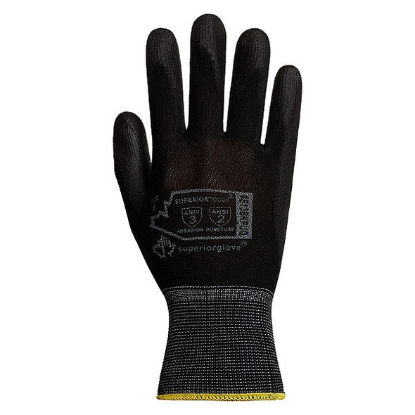 Superior Glove 13ga Blk Nylon PU Palm 10,PK12 S13BKPUQ-10 Superior Glove 13ga Blk Nylon PU Palm 10,PK12 S13BKPUQ-10