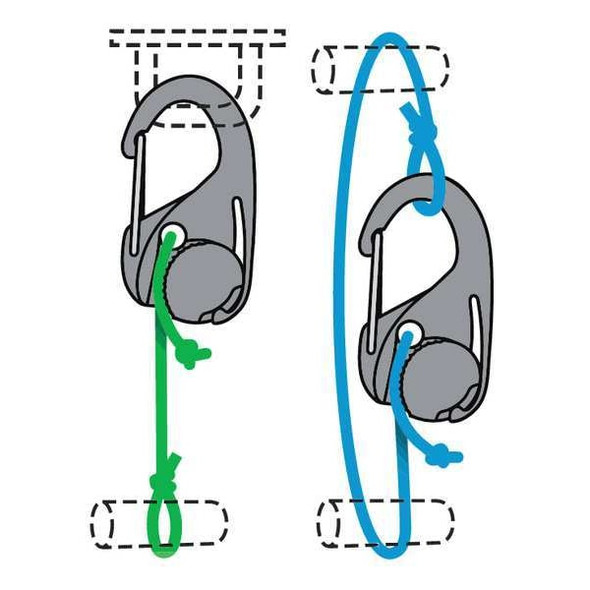 Nite Ize Bungee Cord,Carabiner,2-3/5 In.L,6 In.D NCJ-25-2R3