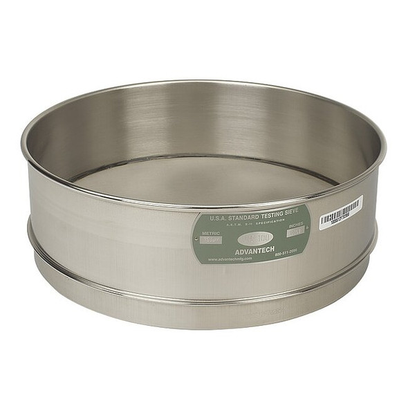 Advantech Manufacturing Sieve, No 325, S/S, 12 In, Full Ht 325SS12F