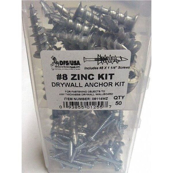 Dfs Zinc Wall Driller Kit,No. 8 08114WZ