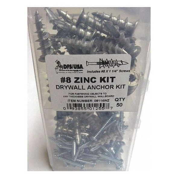 Dfs Zinc Wall Driller Kit,No. 8 08114WZ