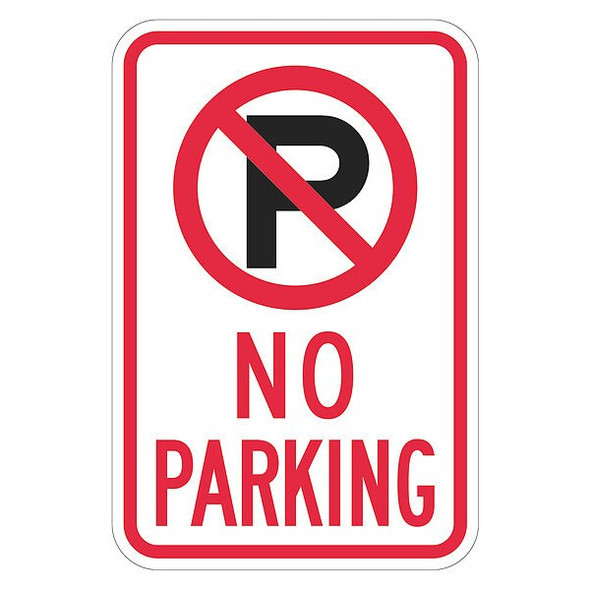 Lyle No Parking Sign,18" x 12" T1-2888-HI_12x18