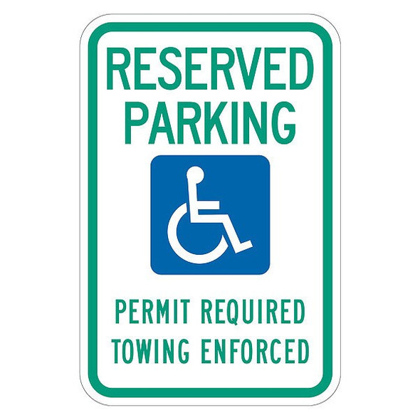 Lyle ADA Handicapped Parking Sign,18" x 12, T1-2160-HI_12x18 T1-2160-HI_12x18
