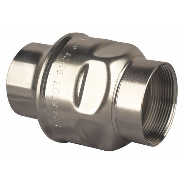 Bonomi 3/4" NPT Stainless Steel Spring Check Valve S250-3/4