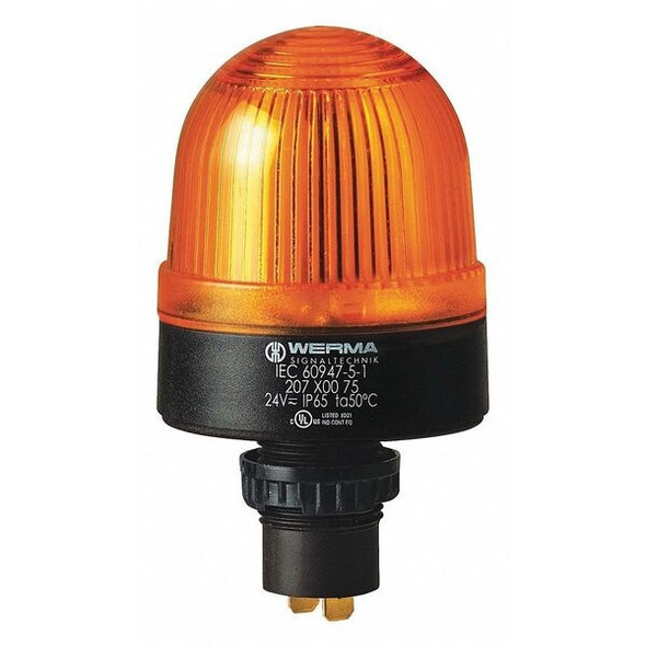 Werma Warning Light,Yellow,Panel/Conduit Mount 20730067 Werma Warning Light,Yellow,Panel/Conduit Mount 20730067