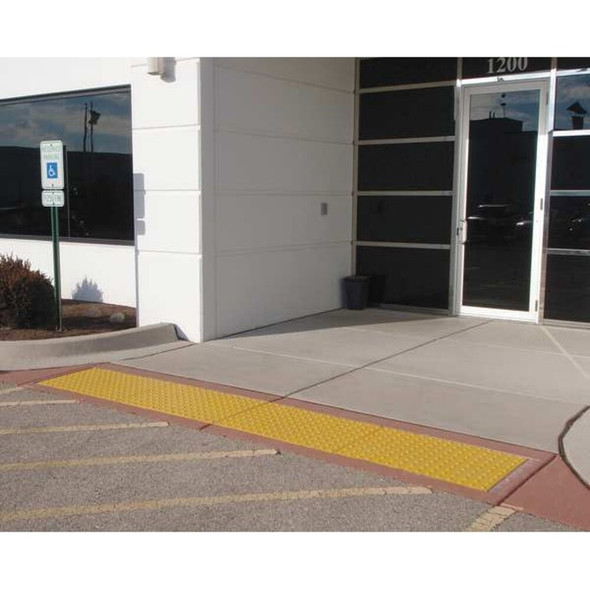 ADA Warning Pad Polymer Red, 2 ft W x 4 ft L, 7-16 in Thick  TT2448-SA-CRD-1