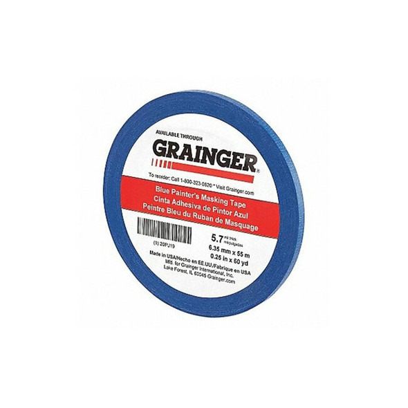Manufacturer Varies Painters Masking Tape,1/4" W,60yd L,Blue 20PJ19 Manufacturer Varies Painters Masking Tape,1/4" W,60yd L,Blue 20PJ19