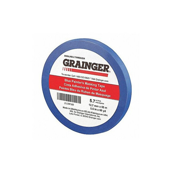 Manufacturer Varies Painters Masking Tape,1/2" W,60yd L,Blue 20PJ20 Manufacturer Varies Painters Masking Tape,1/2" W,60yd L,Blue 20PJ20