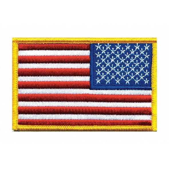 Heros Pride Embroidered Patch,U.S. Flag,Medium Gold 0022