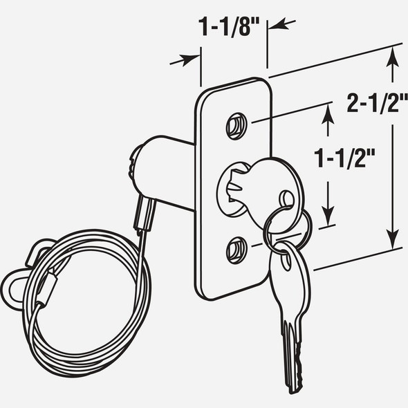 Prime-Line Garage Door Diecast Brushed Chrome Emergency Release Kit GD 52143 208534