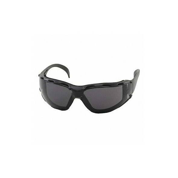 Z12F, Safety Glasses, Anti-Fog & Anti-Scratch, Gray Lens, Black Frame, Frameless