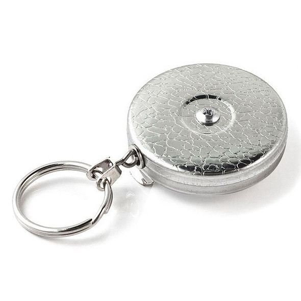 Key-Bak Key Reel, Chrome, Stainless Steel Chain, Chrome Texture 0003-011