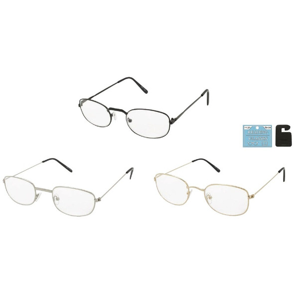 Shark Eyes Assorted Metal Reading Glasses J357ASST Pack of 12 970851
