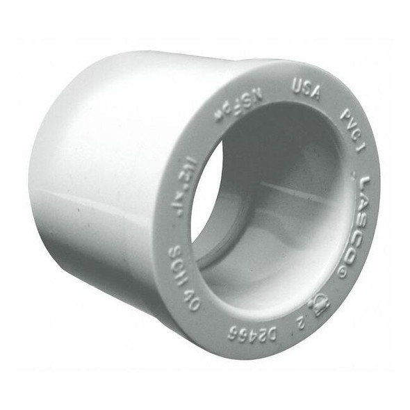 PVC Reducing Bushing, Spigot x Socket, 2 in x 1 1/2 in Pipe Size