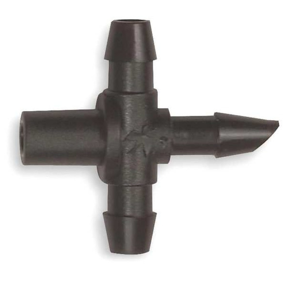Rain Bird Tee,1/4 In. Tubing,Black, Plastic,PK10 BT25/10PS