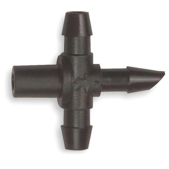 Rain Bird Tee,1-4 In. Tubing,Black, Plastic,PK10 BT25-10PS