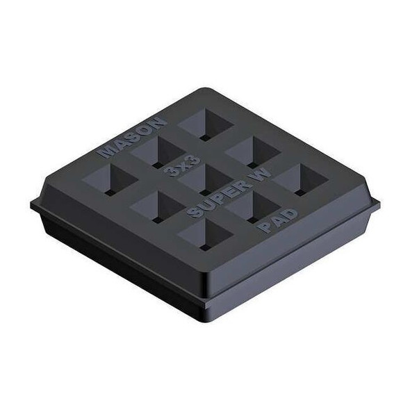 Mason Industries Vibration Isolator Pad,3/4 in H,PK2 20UZ18