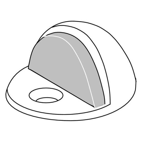 Rockwood Dome Door Stop, Cast Brass, 1-1/8"H 441.10