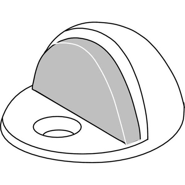 Rockwood Dome Door Stop, Cast Brass, 1-1/8"H 441.10