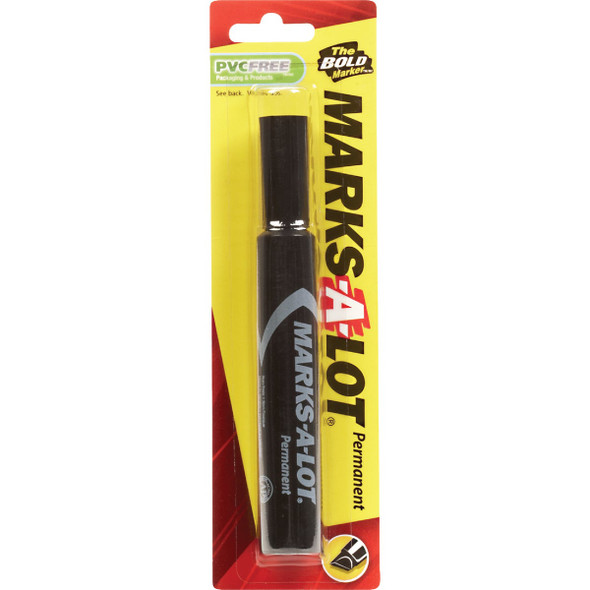 Marks-A-Lot Black Regular Chisel Tip Permanent Marker