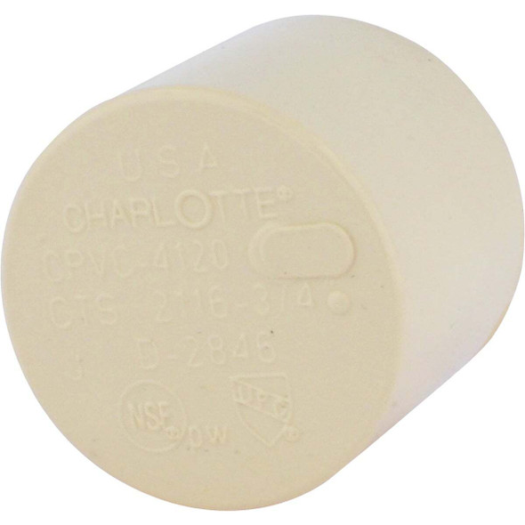 Charlotte Pipe 3/4 In. Slip Solvent Weld CPVC Cap CTS 02116  0800