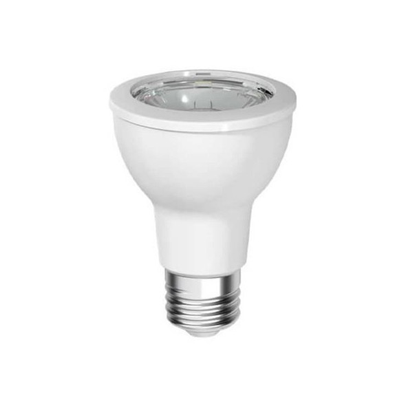 7 W, Compact LED Bulb, White, PAR20, 3000K Temp. Clear Finish, Dimmable