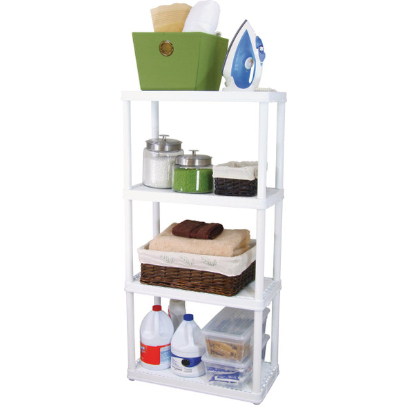 Gracious Living 4 Shelf Light Duty White Solid Unit