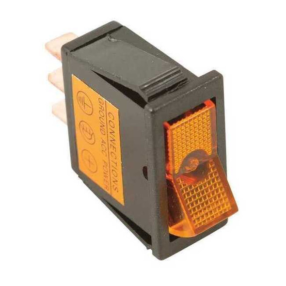 Battery Doctor Rocker Switch,1/4" Male Terminal,Amber 20531
