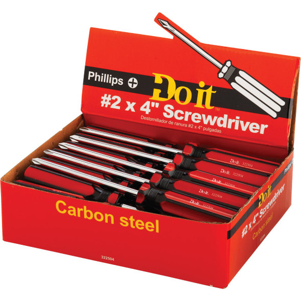 Do it #2 x 4 In. Phillips Screwdriver Impulse Display 322504 Pack of 25 322504
