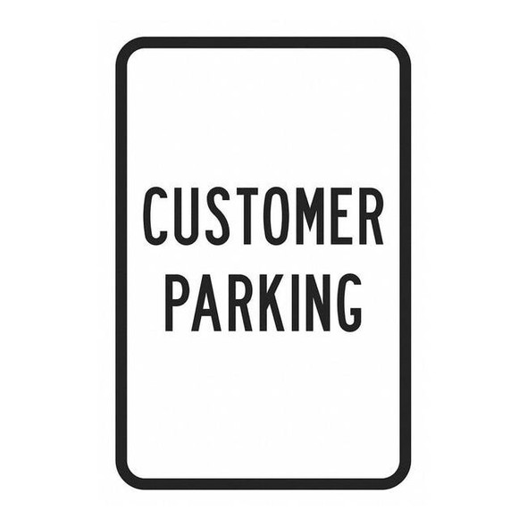Lyle Customer Parking Sign,18" x 12, T1-6210-EG_12x18 T1-6210-EG_12x18