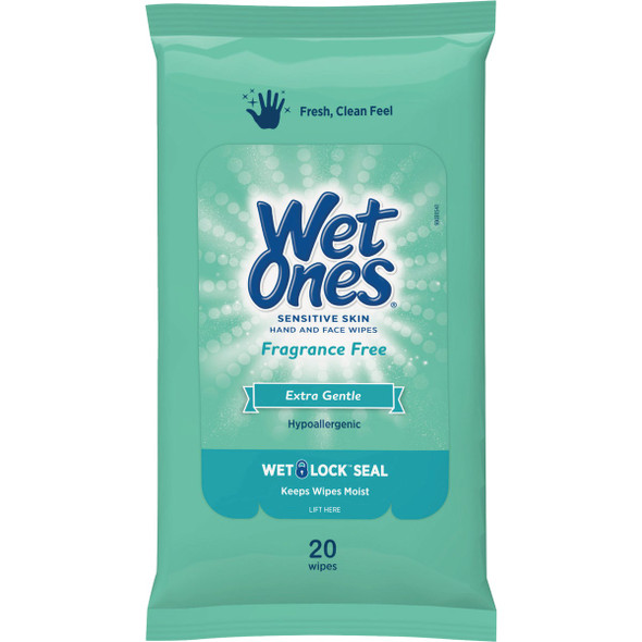 Wet Ones 20ct Frgrnc Free Wipe 300611205 Pack of 10 Wet Ones 20ct Frgrnc Free Wipe 300611205 Pack of 10