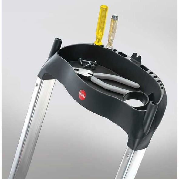 Hailo 5 ft 1 in Aluminum Platform Stepladder, 330 lb Capacity 8160-507