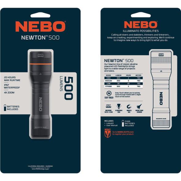 Nebo Newton 500 Lm. 3AAA LED Flashlight NEB-FLT-0014 805076